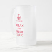 King Dad plezier ontspannen en drink bierrood bier Matglas Bierpul (Voorkant links)