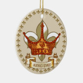 King Dad Royal Crown Keramisch Ornament (Rechts)