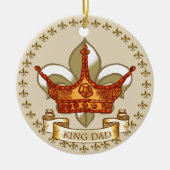 King Dad Royal Crown Keramisch Ornament (Voorkant)