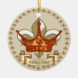 King Dad Royal Crown Keramisch Ornament