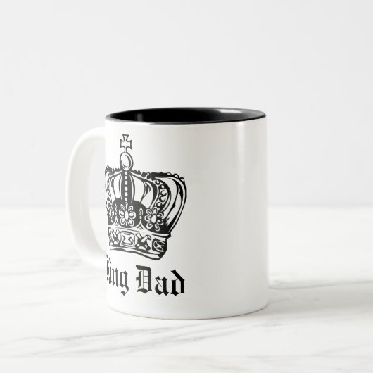 King Dad Tweekleurige Koffiemok (Voorkant links)