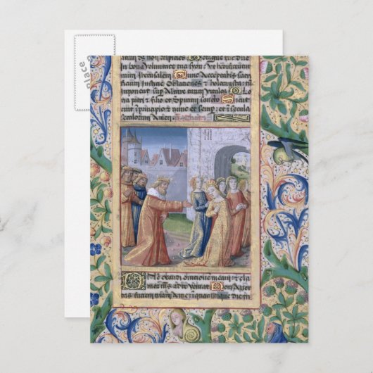 King David coveting Bathsheba Briefkaart (Voorkant / Achterkant)