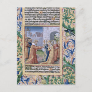 King David coveting Bathsheba Briefkaart