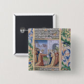 King David coveting Bathsheba Vierkante Button 5,1 Cm (Voorkant /achterkant)