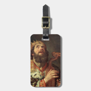 King David die de Harp speelt Bagagelabel