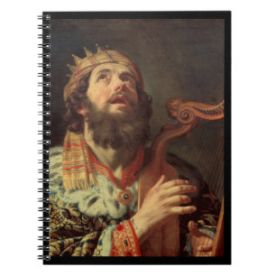 King David die de Harp speelt Notitieboek