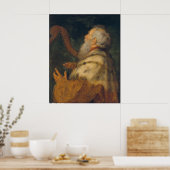 King David die de Harp speelt Poster (Keuken)