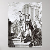 King David die de Lyre speelt Poster (Voorkant)