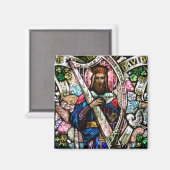 King David Glas in lood Art Magneet (Voorkant / Achterkant)