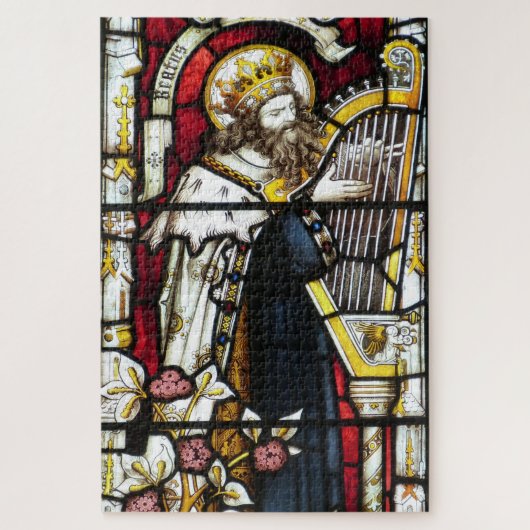 King David Glas in lood Window Jigzaag Puzzle Legpuzzel (Verticaal)