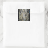 King David, Moses en Jeremiah Vierkante Sticker (Tas)