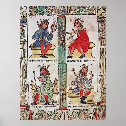 King David, Solomon, Luba en Turnis Poster (Voorkant)