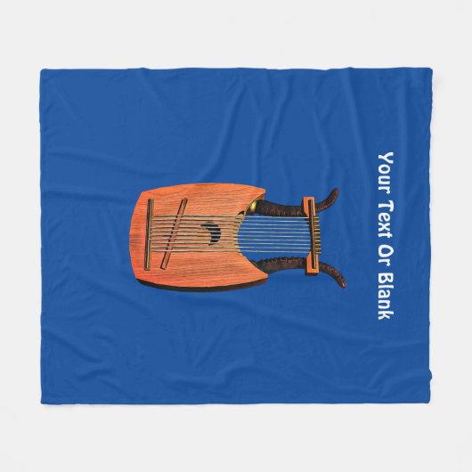 King David's Harp Fleece Deken (Voorkant (Horizontaal))