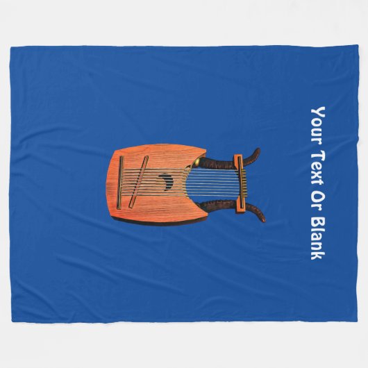 King David's Harp Fleece Deken (Voorkant (Horizontaal))