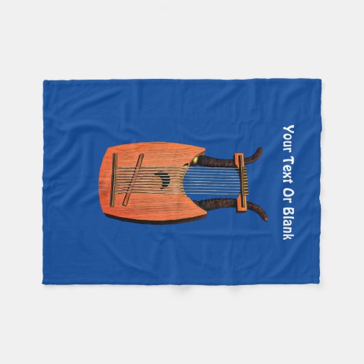 King David's Harp Fleece Deken (Voorkant (Horizontaal))