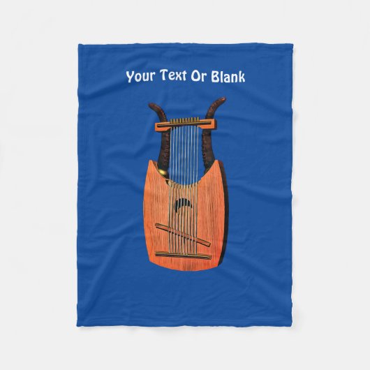 King David's Harp Fleece Deken (Voorkant)