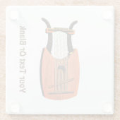 King David's Harp Glazen Onderzetter (Achterkant)