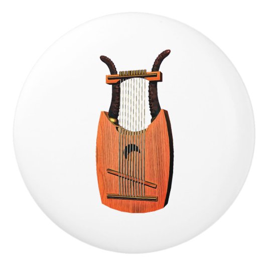 King David's Harp Keramische Knop (Voorkant)