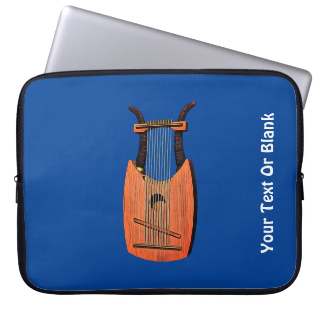 King David's Harp Laptop Sleeve (Voorkant)