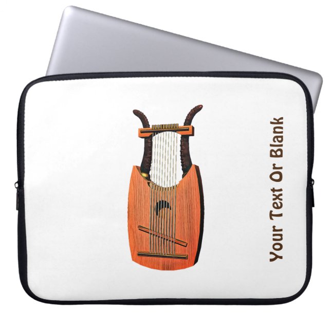 King David's Harp Laptop Sleeve (Voorkant)