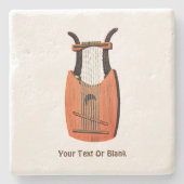 King David's Harp Stenen Onderzetter (Voorkant)