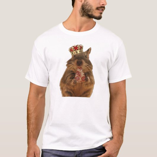 King Degu eating pizza T-shirt (Voorkant)