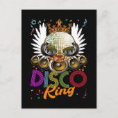 King Disco Funky Music Dancing Briefkaart (Voorkant)