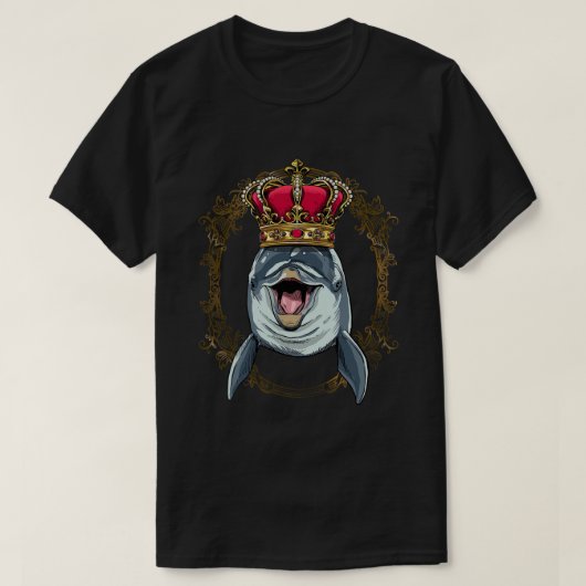 King Dolphin Wearing CrownQueen Dolphin Animal T-shirt (Design voorkant)