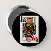King Donald vs Queen Hillary Ronde Button 4,0 Cm (Voorkant /achterkant)