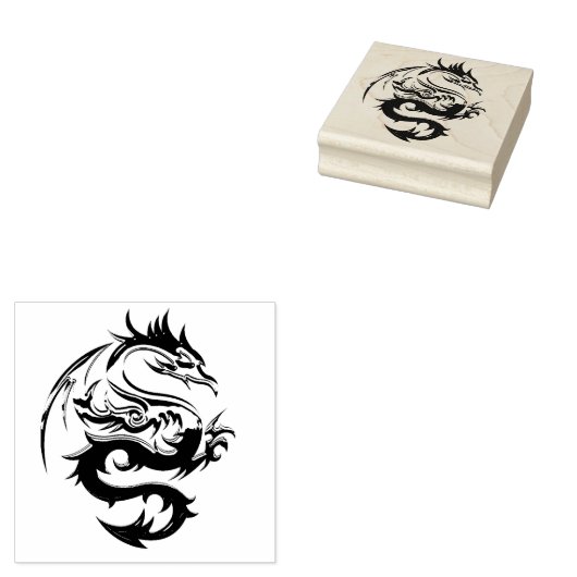 King Dragon Rubber Stamp Rubberstempel (Gestempeld)