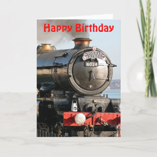 King Edward 1 Steam Engine Happy Birthday Kaart