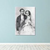 King Edward en Queen Alexandra Canvas Afdruk (Insitu (Houten vloer))