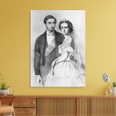 King Edward en Queen Alexandra Canvas Afdruk (Insitu (Woonkamer))