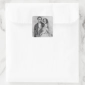 King Edward en Queen Alexandra Vierkante Sticker (Tas)