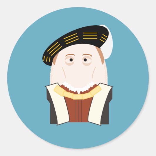 King Edward VI Ronde Sticker (Voorkant)