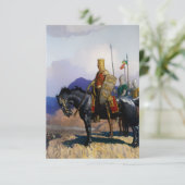 "King Edward Views the Battle" by NC Wyeth Bedankkaart (Staand voorkant)