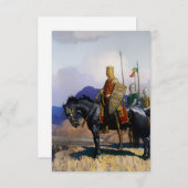 "King Edward Views the Battle" by NC Wyeth Bedankkaart (Voorkant / Achterkant)