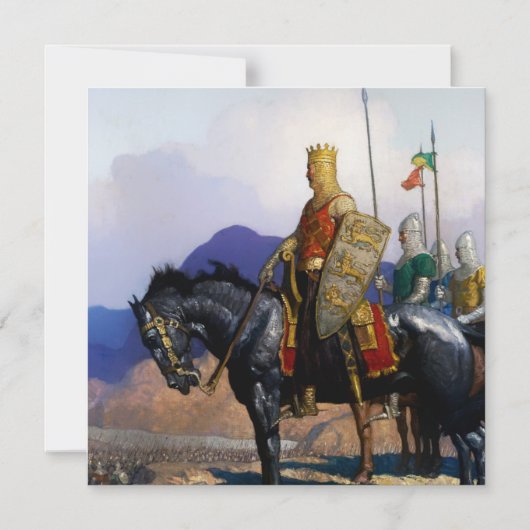 "King Edward Views the Battle" by NC Wyeth Magnetische Uitnodiging (Voorkant)
