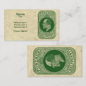 King Edward VII Prepaid Envelope Postage Stamp Visitekaartje (Voorkant / Achterkant)