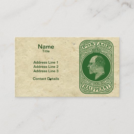 King Edward VII Prepaid Envelope Postage Stamp Visitekaartje (Voorkant)
