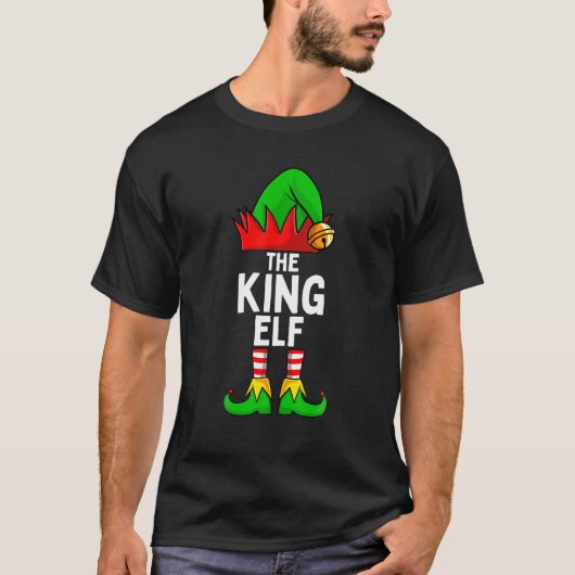 King Elf Matching Family Mannen voor kerstmis T-shirt (Voorkant)