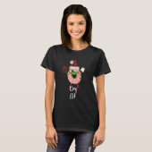King Elf Quarantine Kerstmis Funny Donut 2020 Mem T-shirt (Voorkant volledig)
