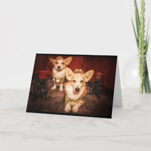 King en Queen Corgi Jubileum card Kaart