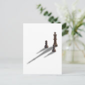 King en twee Pawns Briefkaart (Staand voorkant)