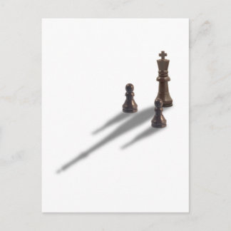 King en twee Pawns Briefkaart