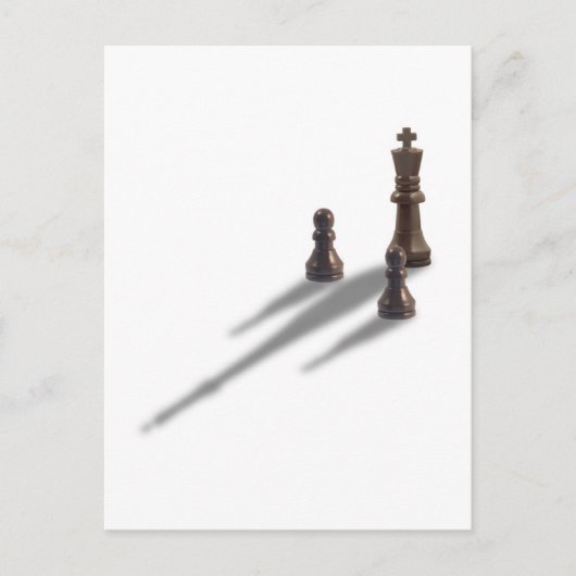 King en twee Pawns Briefkaart (Voorkant)
