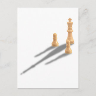 King en twee Pawns Briefkaart