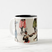 King en z'n Suite Tweekleurige Koffiemok (Voorkant links)
