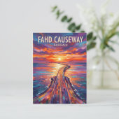 King Fahd Causeway Bahrein Briefkaart (Staand voorkant)