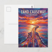 King Fahd Causeway Bahrein Briefkaart (Voorkant / Achterkant)